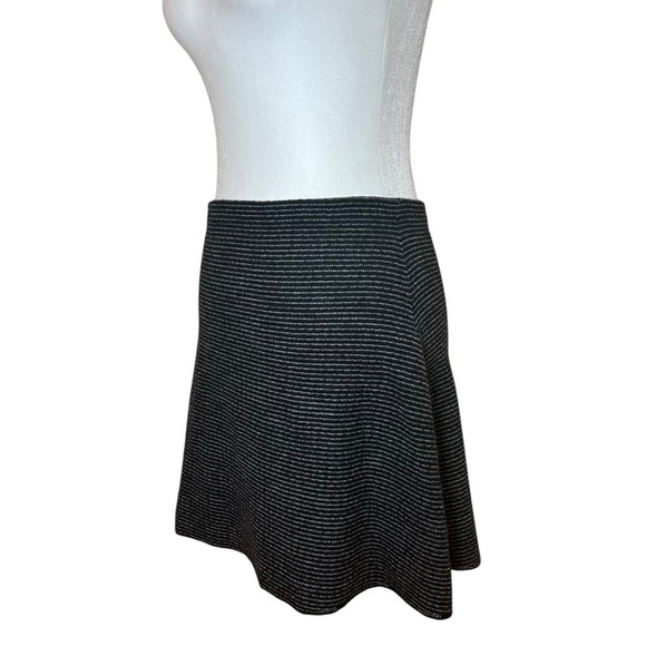 Theory - "Doreene O Noble" Mini Skirt, A-Line, Wool - Size M, Black, Blue, White - Picture 4 of 13